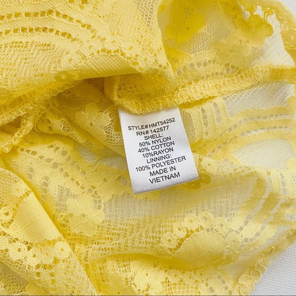 SOLD NWT Haute Monde Yellow Lace Bustier Corset Top - Picture 3 of 9